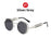 VIVIBEE Lunettes de soleil Steampunk Homme Rondes Lentilles Rouges Lunettes de soleil Punk Noir Métal Style Gothique 2026 Nouveaux Produits Femme Protection UV400