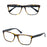Lunettes de Lecture Surdimensionnées Hommes Femmes Monture Rectangulaire Lunettes de Soleil de Lecture Charnière à Ressort Légères à Porter avec Dioptrie +1.0 - +4.0