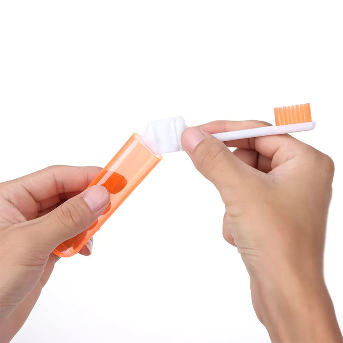 1 cepillo de dientes plegable de plástico blando para exteriores, cepillo de dientes útil para limpieza bucal, portátil para viajes de negocios y acampada