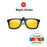 VIVIBEE Flip Up Clip on Sun Glasses for Men Driving Sunglasses Light Fishing Female Anti-UVA UVB Polarized Night Vision Lens