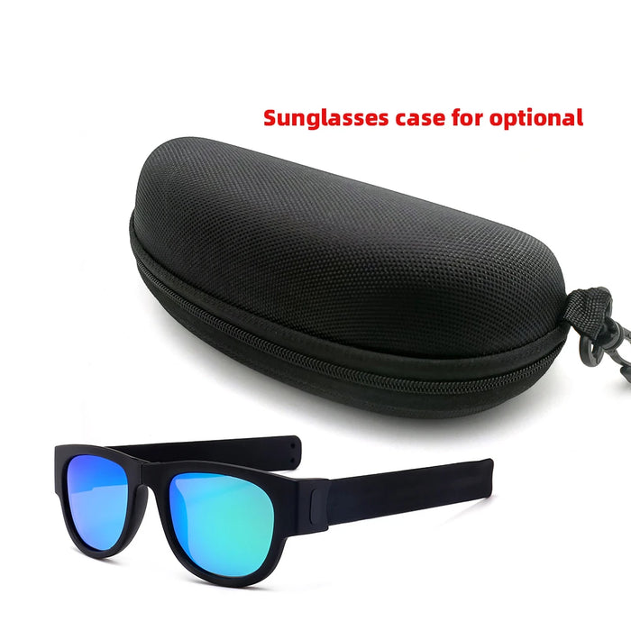 VIVIBEE Novelty Mirror Men Polarized Folding Sunglasses New Arrival Slap Sport Foldable Wristband Shades 2026 Trend Product