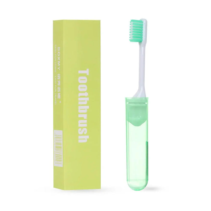 1 cepillo de dientes plegable de plástico blando para exteriores, cepillo de dientes útil para limpieza bucal, portátil para viajes de negocios y acampada