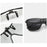 VIVIBEE 2026 Cool Flip Up Clip On Sunglasses Polarized TR90 Photochromic Driving Square Oversized UV400 Fishing Sun Glasses