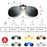 VIVIBEE Rimless Pilot Flip Up Clip on Sunglasses Oversized Men Polarized Clips Aviation Big Size Driving Women UV400 Glasses