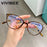 Gafas de bloqueo de luz azul para mujer VIVIBEE estilo ojo de gato, montura para ordenador de oficina, modelo femenino de leopardo, señoras 2026, gafas de moda