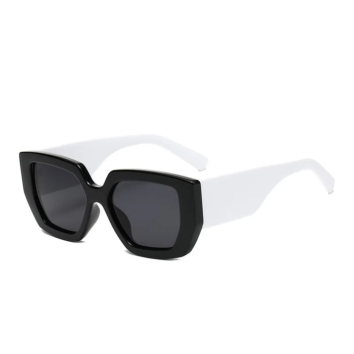 Vintage Square Sunglasses Women Men Wide Leg Big Frame Sun Glasses Black Green Shades UV400 Oculos Gafas De Sol Luxury Brand