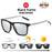 VIVIBEE Gafas de sol polarizadas fotocromáticas de cambio de color, montura gris para hombre, cuadradas clásicas, lentes de transición camaleónicas