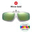 VIVIBEE Mens Metal Clip on Sunglasses Polarized Eyeglasses UV400 Women Square Night Vision Driving Sun Glasses