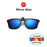 VIVIBEE Flip Up Clip on Sun Glasses for Men Driving Sunglasses Light Fishing Female Anti-UVA UVB Polarized Night Vision Lens