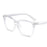 Fashion Unisex Square Glasses Plain Glasses Full Frame Glasses for Men and Women Radiation Protection Optical Glasses