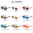 VIVIBEE Women Square Folding Sunglasses 2026 Trending Product Black UV400 Spring Hinge Eyewear Men Retro Mirror Red Sun Glasses