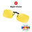 VIVIBEE Mens Fishing Clip On Sunglasses Mirror Blue Eyeglasses Polarized UV400 Women Square Night Vision Driving Sun Glasses