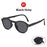 VIVIBEE Women Square Folding Sunglasses 2026 Trending Product Black UV400 Spring Hinge Eyewear Men Retro Mirror Red Sun Glasses