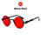 VIVIBEE 2026 Trend Black Red Round Punk Sunglasses Women Hip Hop Sun Glasses Men Steampunk Goggle Luxury Rock Accessories