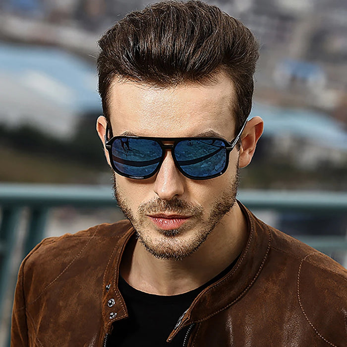 VIVIBEE Men Photochromic Night Vision Sunglasses Color Change Transition 2026 Yellow Big Sun Glasses Oversized Polarized Goggles