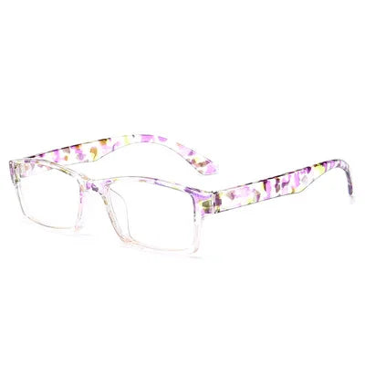 Women Eyeglasses Reading Glasses Classic Square Full Frame Strong Hinge Lightweight Wear Readers with Diopter +1.0+2.0+3.0+4.0
