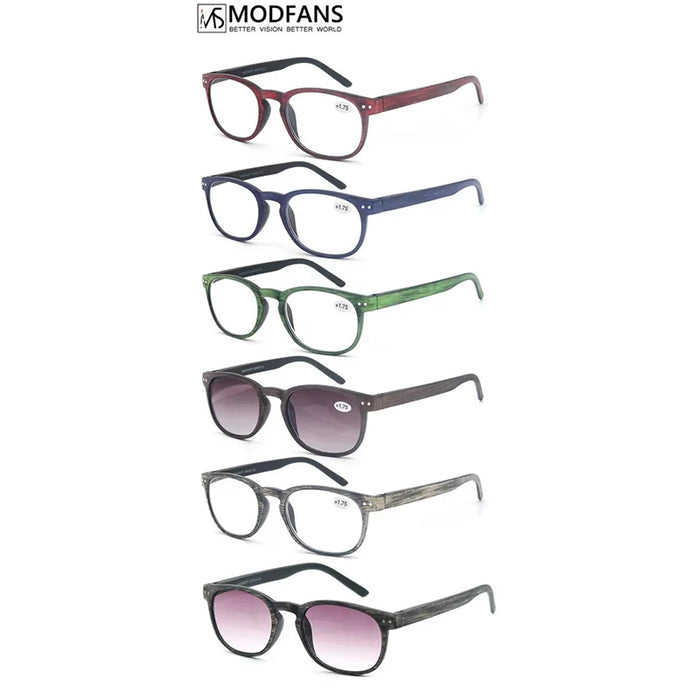 Reading Glasses for Men & Women, Wood-Looked Frame Readers Outdoor Sun Glasses Reading -  Lightweight Spring Hinge Eyegalsses