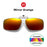 VIVIBEE Mens Metal Clip on Sunglasses Polarized Eyeglasses UV400 Women Square Night Vision Driving Sun Glasses