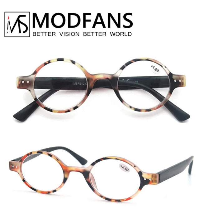 Classic Antique Reading Glasses Men Women Readers Eyeglasses Stylish Round Frame Spring Hinge Presbyopic Magnification Amplifier