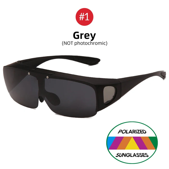 VIVIBEE Lunettes de soleil polarisées à clipser sur lunettes de vue, pour hommes, de conduite, protection UV400, photochromiques, pour la pêche, les activités de plein air, femmes