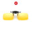 VIVIBEE Men Polarized Flip Up Clip on Sunglasses Black Driving UV400 Women Square S M L Goggles Night Vision Fishing Glasses