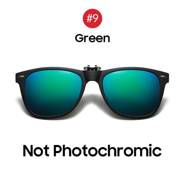 VIVIBEE Men Photochromic Polarized Lens Flip Up Clip on Sunglasses Women Driving Sun Glasses with Clips 2026 Trending Product