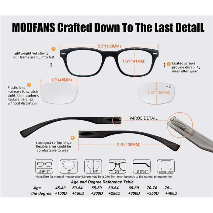 Gafas de Lectura para Hombre Lentes de Sol con Bisagra de Resorte Cómoda Marco Cuadrado Gafas de Lectura para Mujer Carey Negro +1.0+1.5+2.0+2.5+3.0+1.75