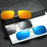 VIVIBEE Lunettes de soleil à clipser bleues effet miroir pour homme, à verres carrés polarisés, en métal, pour la pêche, la conduite de nuit, anti-UV400, pour femme