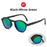 VIVIBEE Women Square Folding Sunglasses 2026 Trending Product Black UV400 Spring Hinge Eyewear Men Retro Mirror Red Sun Glasses