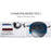 VIVIBEE 2026 Trending Square Black Folding Polarized Sunglasses Women Light Mirror Blue Fold Shades Titanium Alloy Sun Glasses