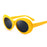 VIVIBEE Fashion Small Yellow Frame Vintage Style Oval Clout Hip Hop Glasses UV400 Women Sunglasses