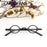 Pequeñas Gafas de Lectura Vintage para Hombre y Mujer Redondas Retro Presbicia Montura Completa +1+1.5+2+2.5+3+3.5
