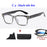 Men'S Anti-Blue Light Office Computer High Quality Black Shiny Frame Rivets Studded Glasses With Gold Pattern On The Temples.