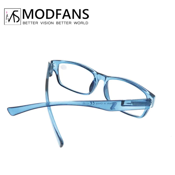 Reading Glasses Men Women Rectangle Durable Frame Readers Flexible Spring Hinge Clear View Magnification Strength +1.0 to +5.0