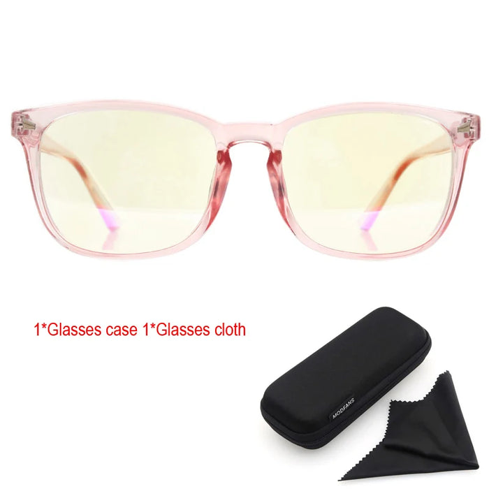 Gafas de lectura con bloqueo de luz azul para mujer, elegantes, cuadradas, para hombre, con protección UV, lupas antirreflejo, 0 grados