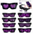 Gafas de Fiesta LED Bluetooth con Control de Aplicación, Idiomas Personalizados, Carga USB, Gafas Luminosas Intermitentes, Gafas de Sol para Conciertos de Navidad