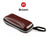 VIVIBEE Estuche de cuero sintético negro para gafas de sol para hombre, con cremallera, impermeable, para almacenamiento de gafas de sol, estuche genuino para gafas.