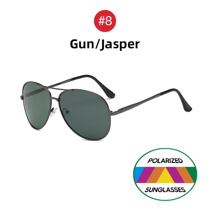 VIVIBEE Classic Men Aviation Polarized Metal Frame Sunglasses Black Women Pilot Style UV400 Sun Glasses 2026 Shades