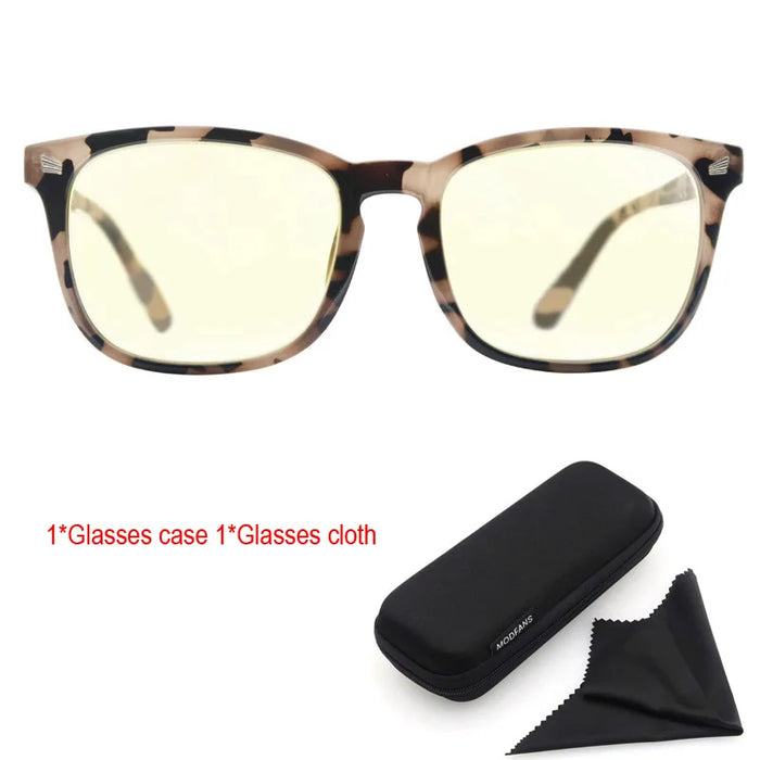 Gafas de lectura con bloqueo de luz azul para mujer, elegantes, cuadradas, para hombre, con protección UV, lupas antirreflejo, 0 grados