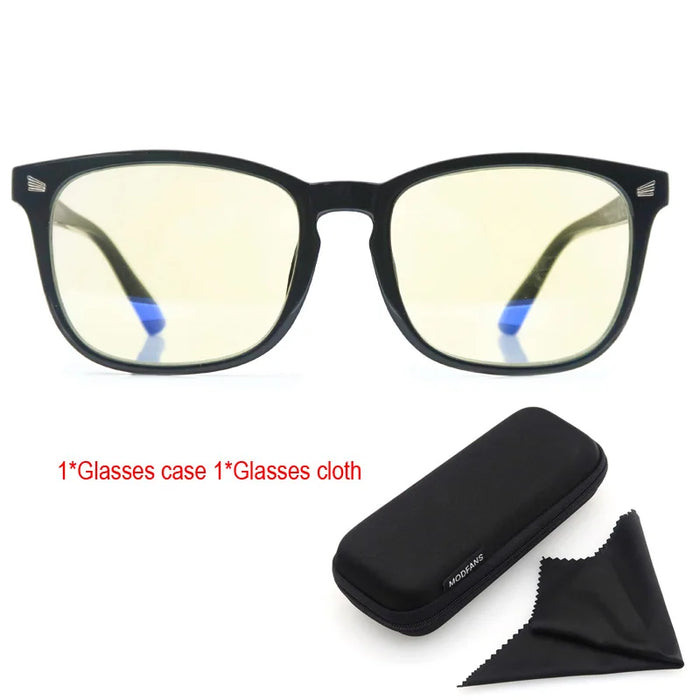 Gafas de lectura con bloqueo de luz azul para mujer, elegantes, cuadradas, para hombre, con protección UV, lupas antirreflejo, 0 grados