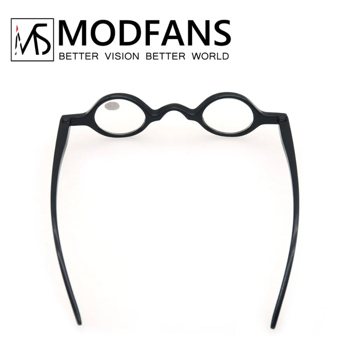 Pequeñas Gafas de Lectura Vintage para Hombre y Mujer Redondas Retro Presbicia Montura Completa +1+1.5+2+2.5+3+3.5
