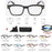 Men'S Anti-Blue Light Office Computer High Quality Black Shiny Frame Rivets Studded Glasses With Gold Pattern On The Temples.