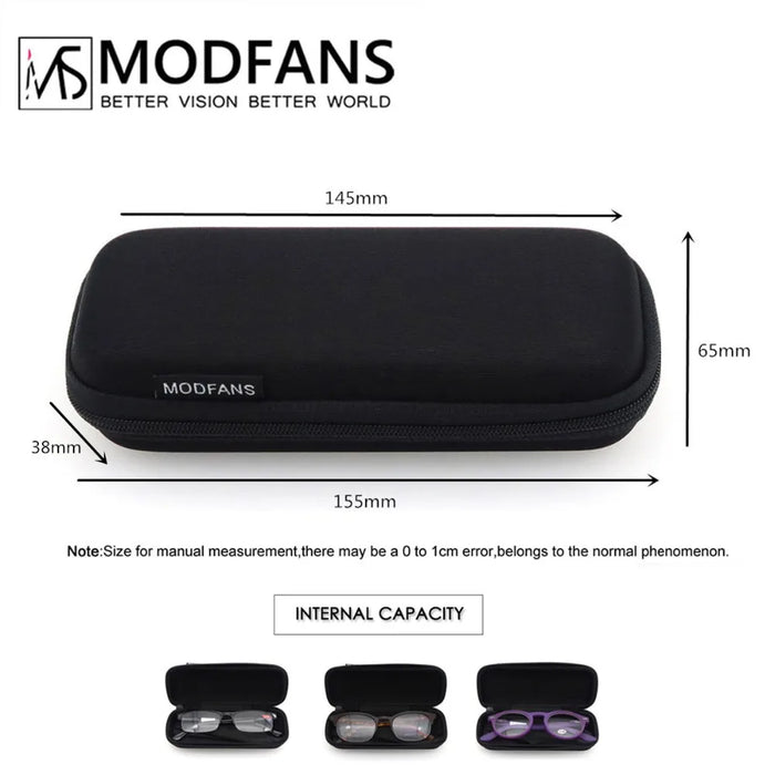 MODFANS Black Reading Glasses Case, Dustproof And Scratch-Resistant, Light Weight, Non-Breakable Material, Easy To Carry.