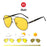 VIVIBEE Men Photochromic Night Vision Polarizing Sun Glasses Pilot Style Aluminum Women Polarized Driving Sunglasses Yellow