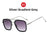 VIVIBEE Retro Square Men Edith Sunglasses Vintage Silver Metal Frame Blue Lens Glasses Fashion Women Steampunk Eyewear