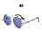 VIVIBEE Vintage Steampunk Red Sunglasses Men Round Punk Alloy Metal Retro Sun Glasses Women 2026 Goggles Gothic Style Shades