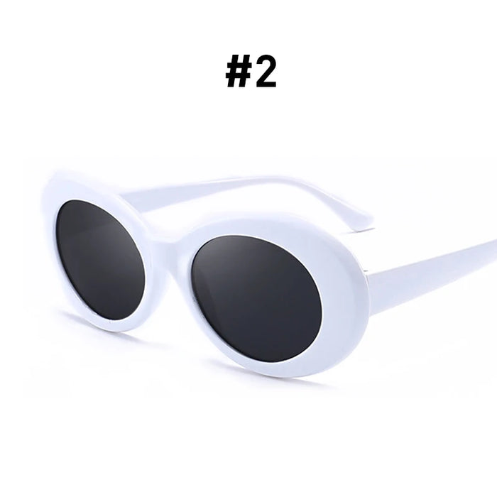 VIVIBEE Fashion Small Yellow Frame Vintage Style Oval Clout Hip Hop Glasses UV400 Women Sunglasses