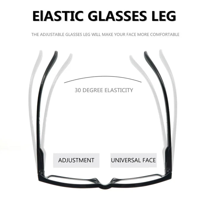 Reading Glasses Men Women Rectangle Frame Clear Lens Black Eyeglasses Presbyopic Ultralight Diopter Male Sight 1.0 1.25 1.75 2.0