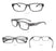 Reading Glasses Men Women Rectangle Durable Frame Readers Flexible Spring Hinge Clear View Magnification Strength +1.0 to +5.0