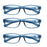 MODFANS Reading Glasses - 3 pack Square Readers for Men & Women Unbreakable Spectacle with Spring Hinge Diopter  +0.5 to +5.0